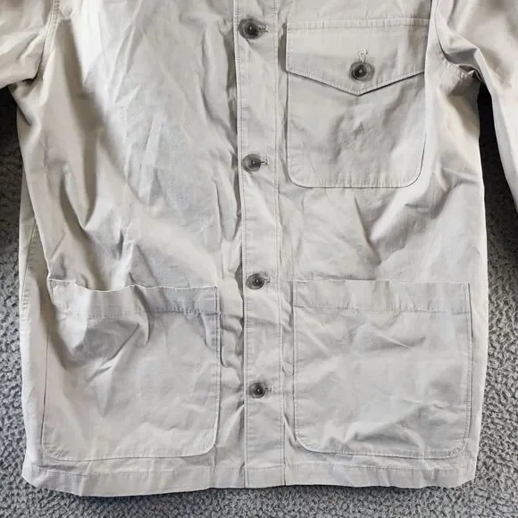 Michael Kors Long Sleeve Shirt Jacket Men's S Aluminum Pockets Button Closure